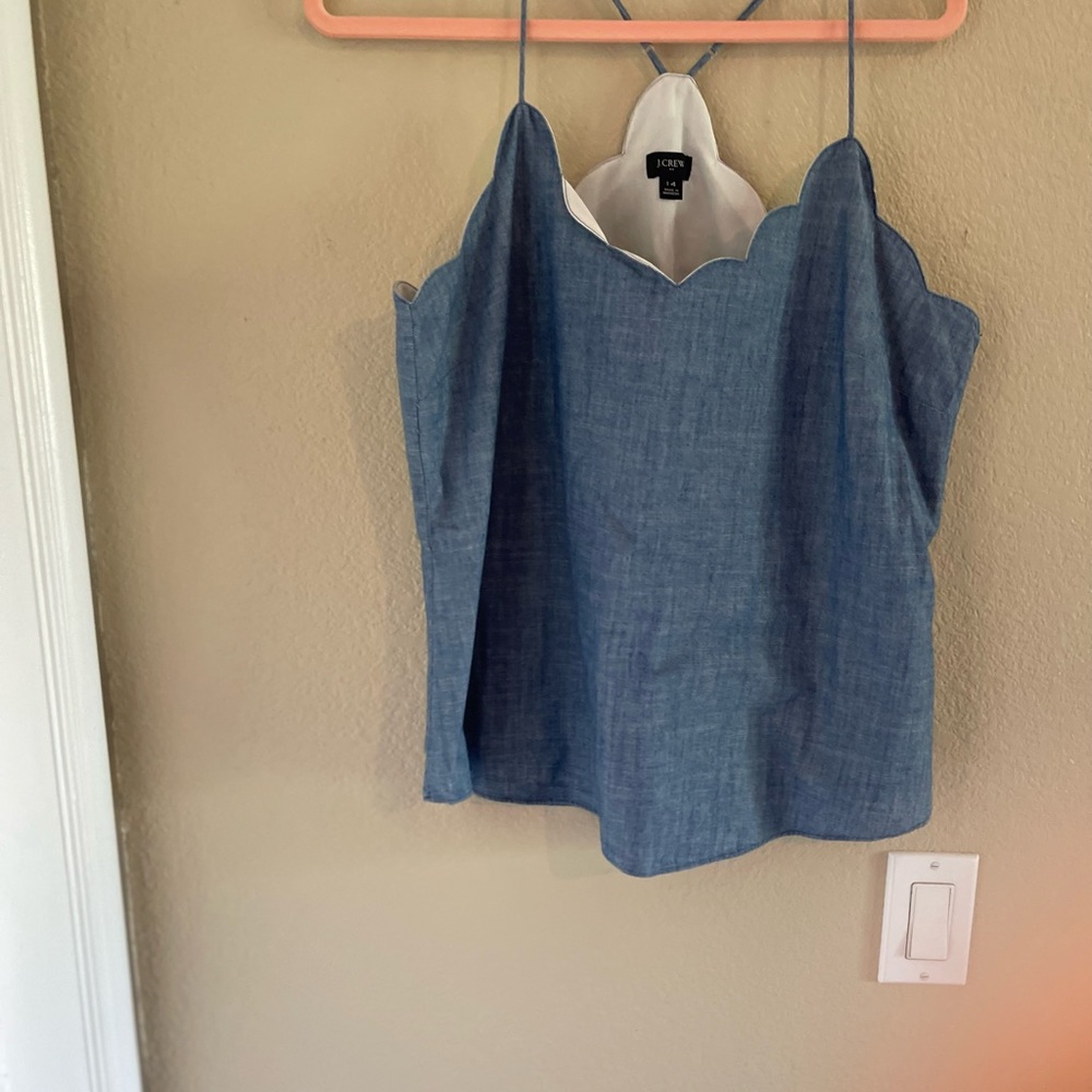 J. Crew Chambray Scalloped Women's camisole